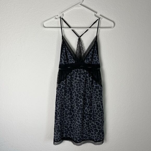 Victoria's Secret Other - Victoria's Secret Leopard NightGown Chemise Nighty Babydoll Dress Slip S